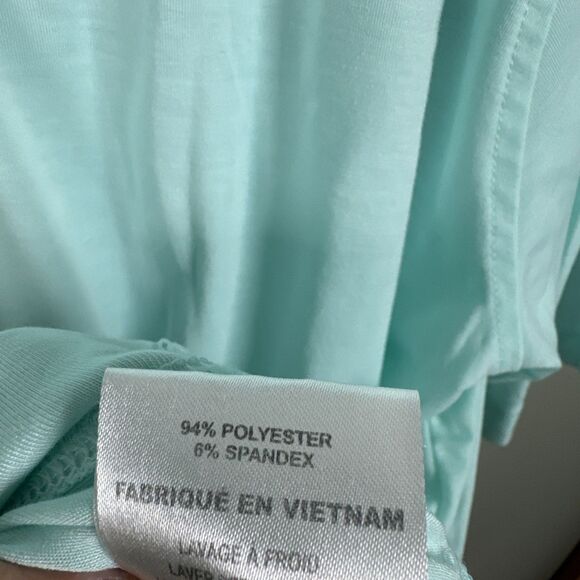 FootJoy FJ Men's Large Polo Shirt Athletic Fit Buttoned Golf Pocket Mint Green - Picture 7 of 8